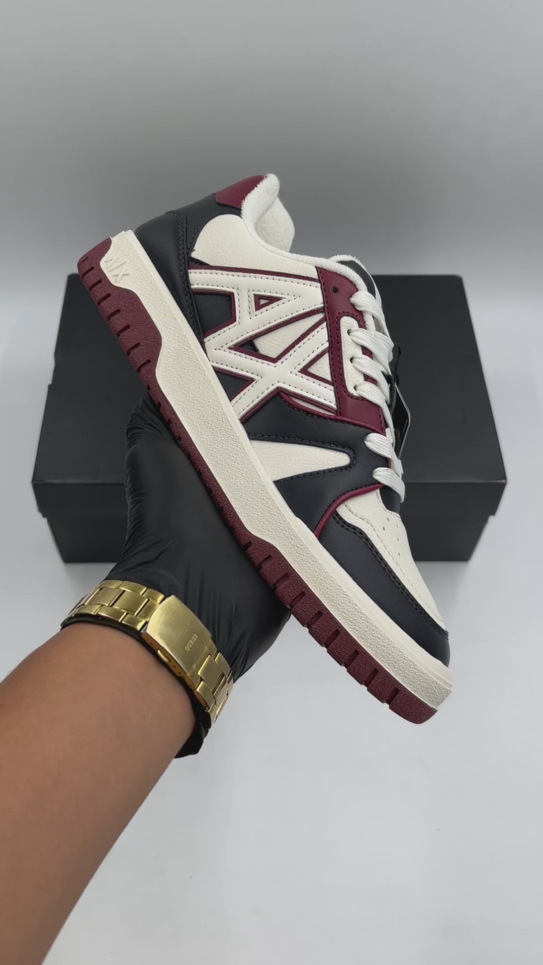 ARMANI EXCHANGE OFF WHITE DEEP NAVY