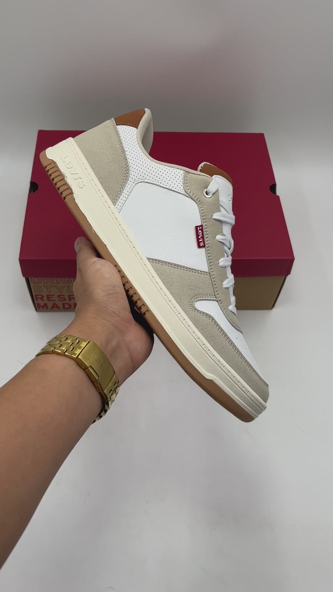 LEVIS DRIVE LO 2 WHITE/CEMENT/TA