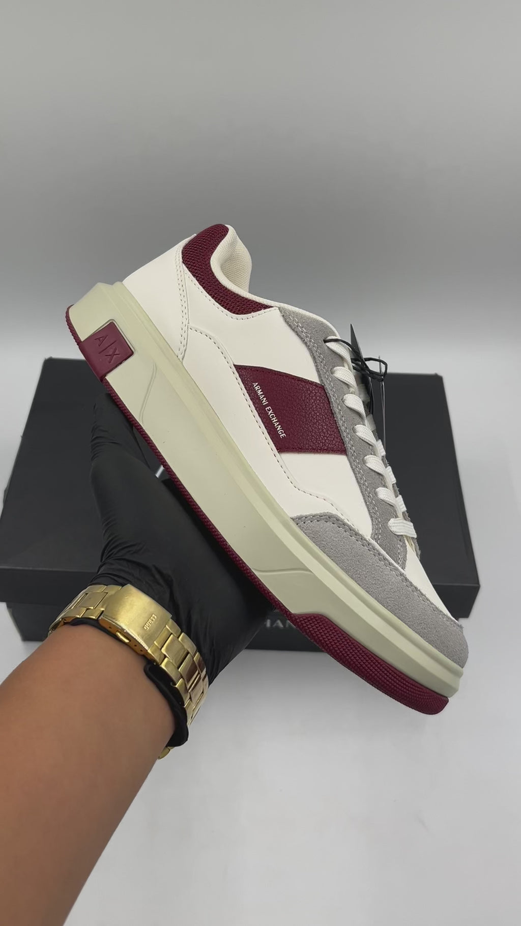 ARMANI EXCHANGE SNEAKERS WITH CONTRASTING INSERTS
